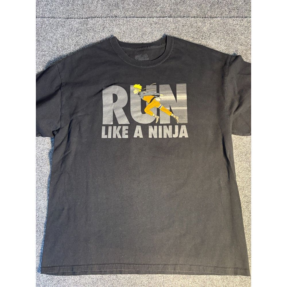 Ripple Junction Tee Shirt Mens‎ XL Black Run Like A Ninja Crew Neck Pullover
